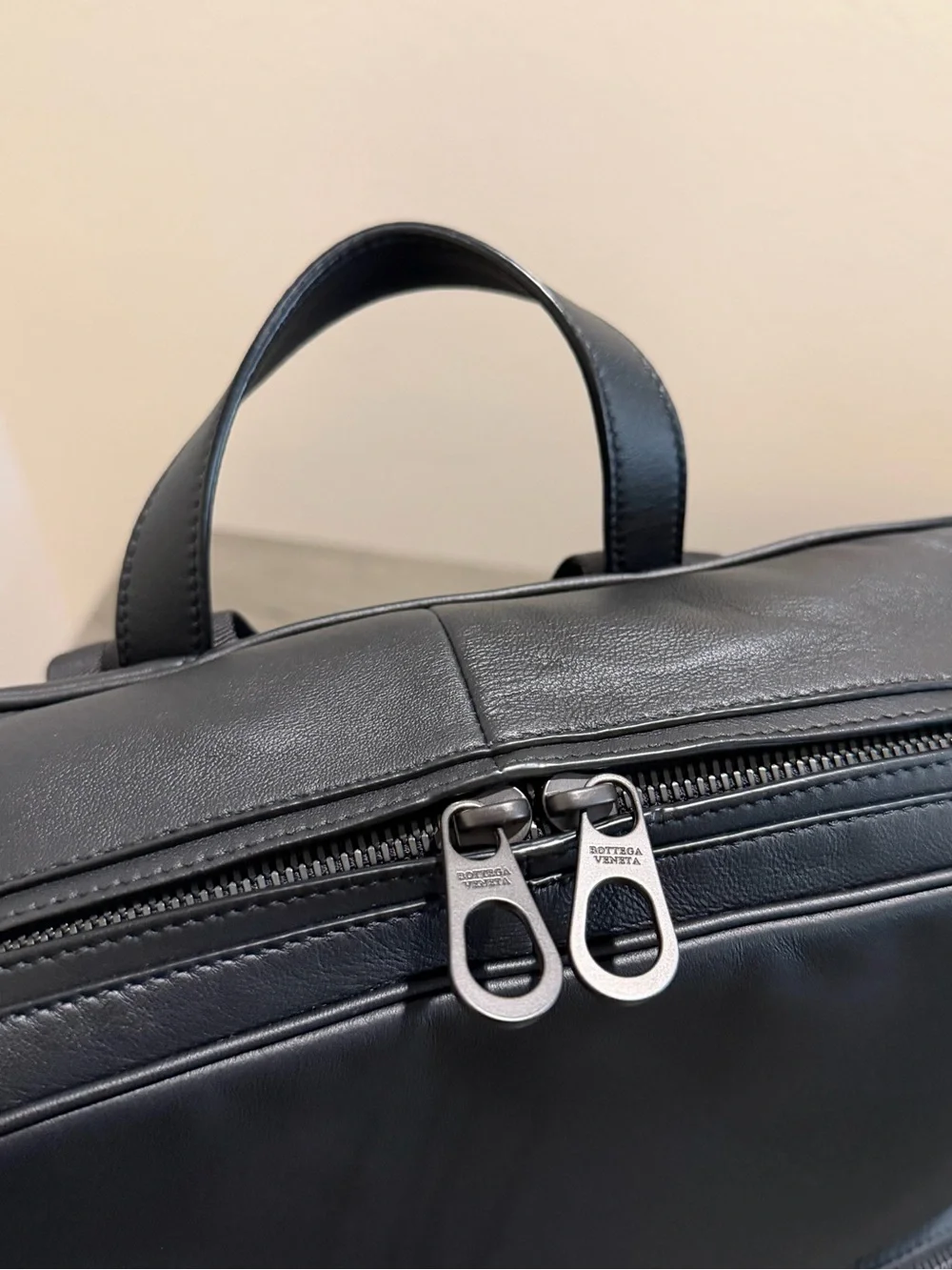 Bottega Veneta Black Intrecciato Leather Backpack